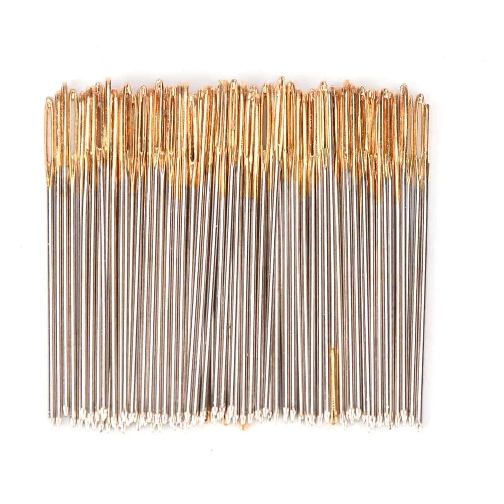 100 pz/lotto Formato 24 Coda D'oro Tessuto Da Ricamo Punto Croce Aghi Per 11CT Panno Kit Da Cucire