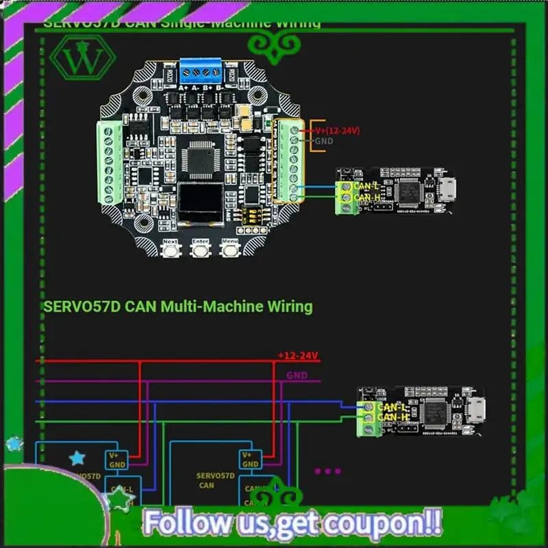 Affidabile-MKS SERVO57D MB PCBA NEMA23 Driver motore passo-passo ad anello chiuso Stampante 3D CNC per Gen L FOC Silenzioso ed efficiente