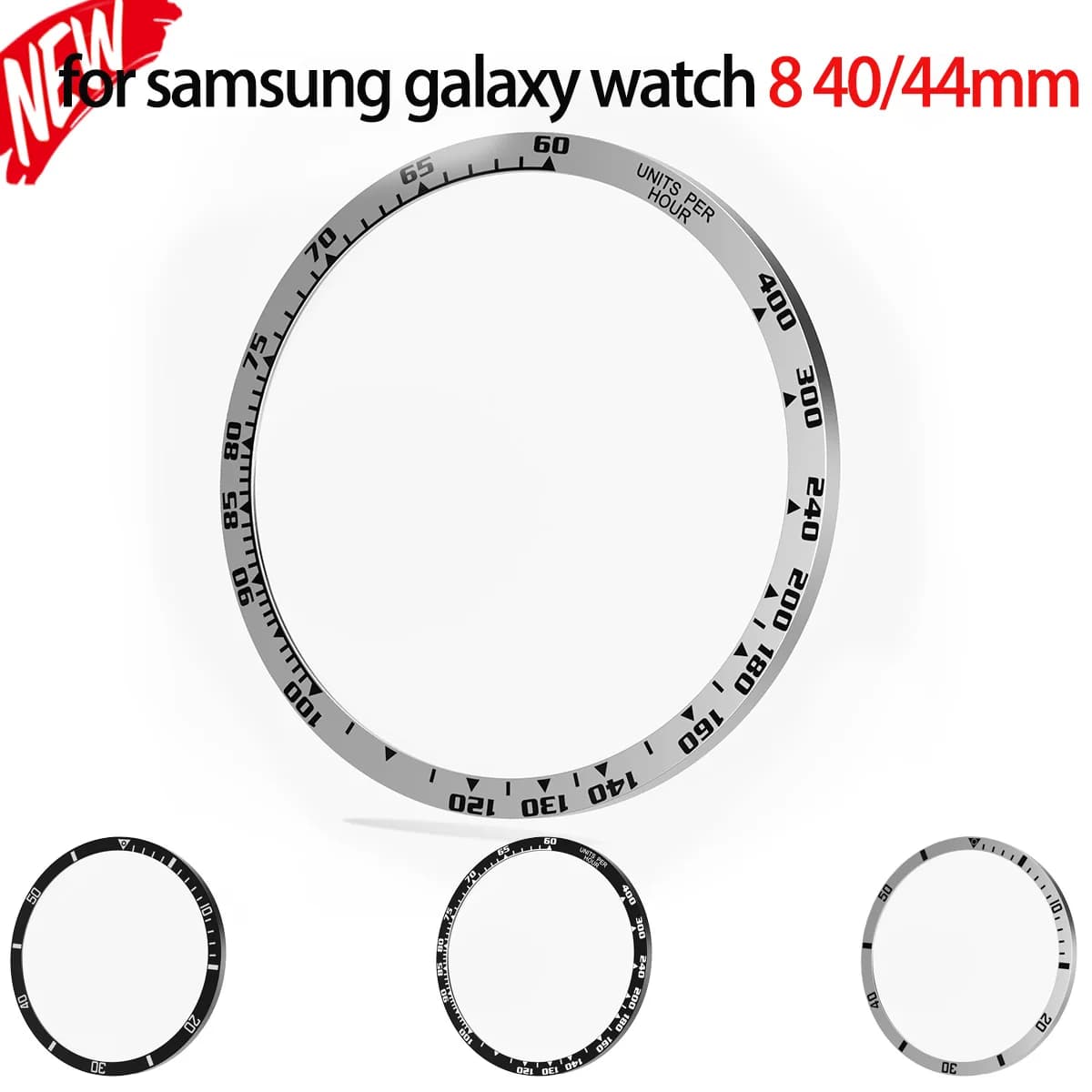 Anelli con castone in acciaio per Samsung Galaxy Watch8 40 44mm Accessori protettivi per orologi di ricambio con copertura in metallo antigraffio