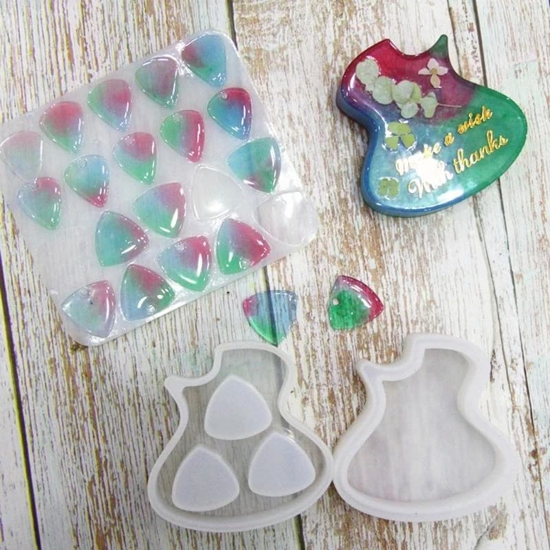 Stampi in resina Chitarra per custodia Stampo in silicone per colata resina Artigianato fai-da-te