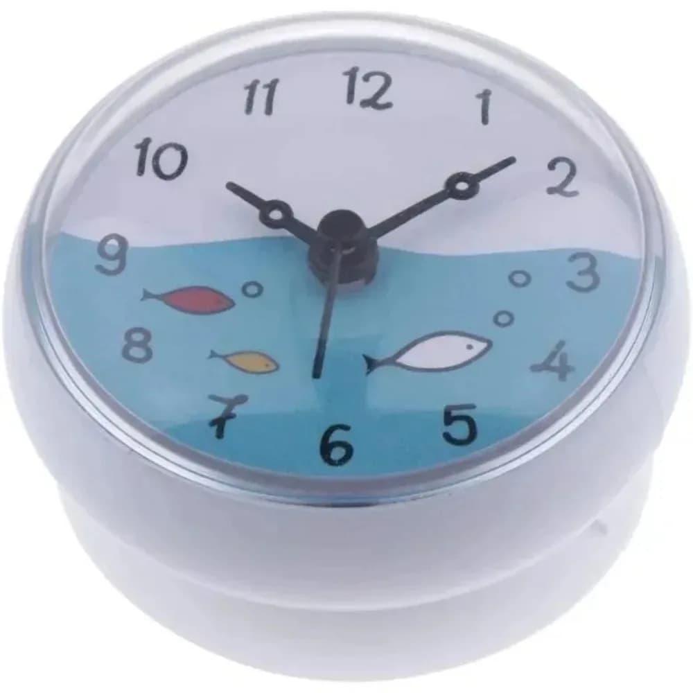 Orologio da parete in silicone per doccia e bagno, impermeabile, con display colorato della ora