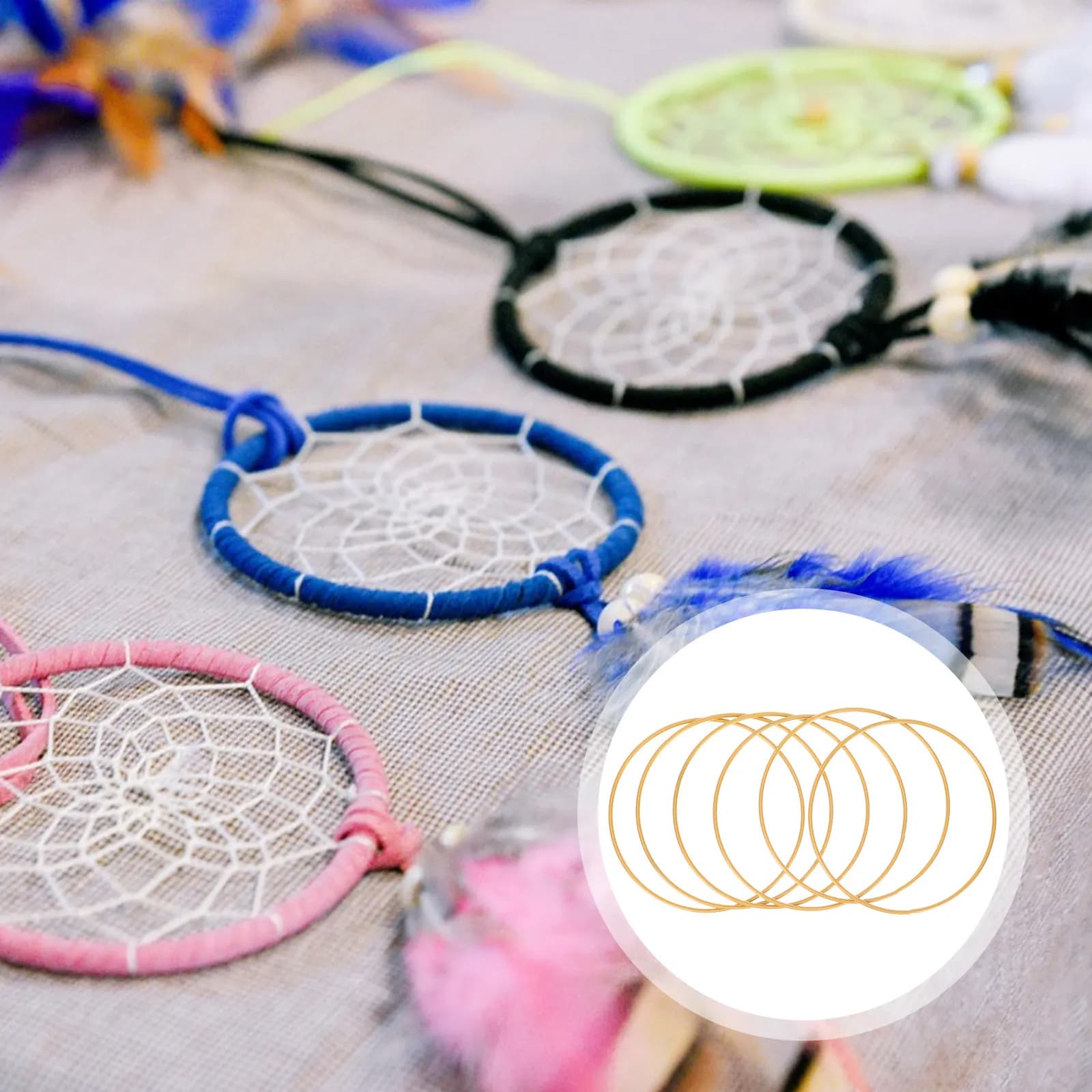 6Pcs Iron Rings Metal Hoops DIY Dream Catcher Making Supplies Macrame Floral Hoops Home Party Decoration Metal Rings for Crafts
