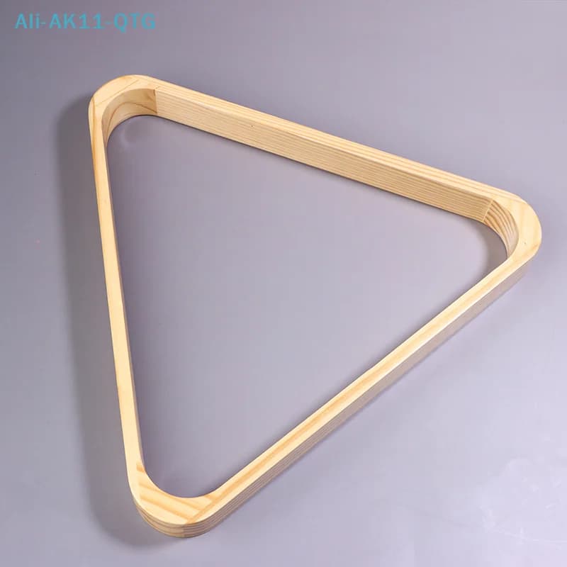 Porta Palline da Biliardo in Legno, Supporto Triangolare da Tavolo per Palline da Biliardo, Organizzatore per Stecche da Biliardo