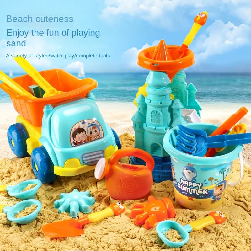 Giocattoli da spiaggia per bambini, giochi da spiaggia per bambini, set di attrezzi per scavare la sabbia e scavare la terra
