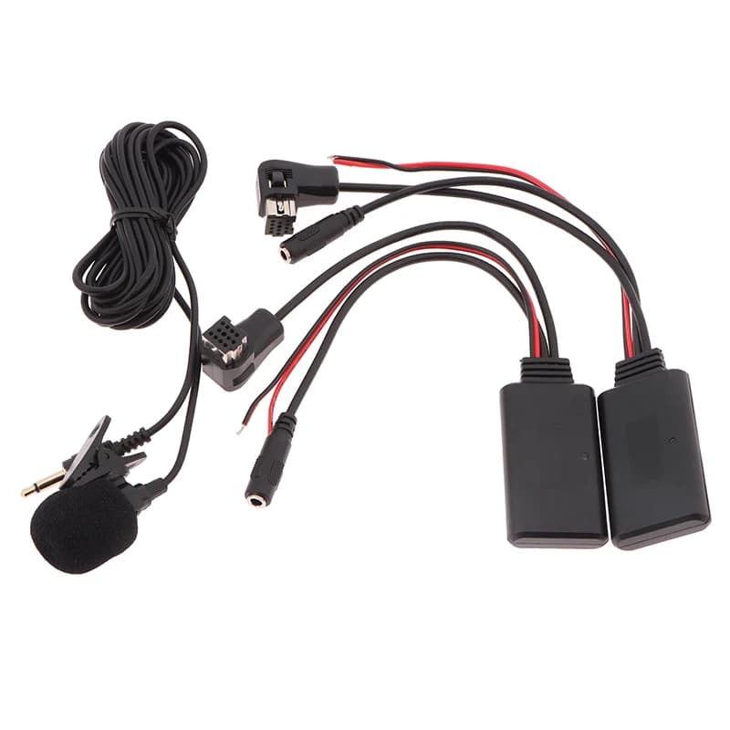 1Pc Car Bluetooth Audio Receiver+Microphone For Radio IP-BUS 12Pin Aux Receiver Adapter Bluetooth 5.0 Audio Aux-in Cable Adapter