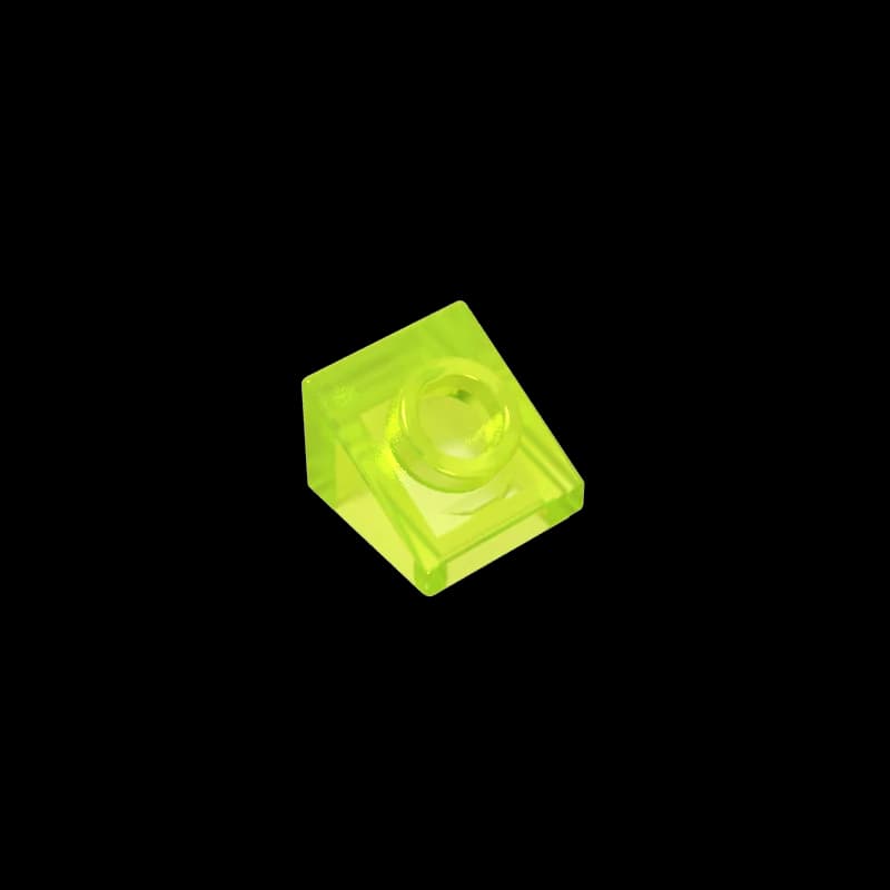 Gobricks GDS-90254 10 Pezzi Mattoncini Inclinati 1x1x2/3 con Perno sulla Superficie Inclinata, Esclusivi 50746, Modificati per MOC Creativi Fai-da-Te