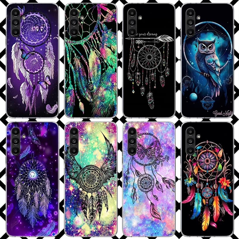 Retro Feather Dreamcatcher Phone Case for Samsung Galaxy A17 A37 A57 A16 A26 A36 A56 A15 A25 A35 A55 A14 A24 A34 A54 A13 A23 A33