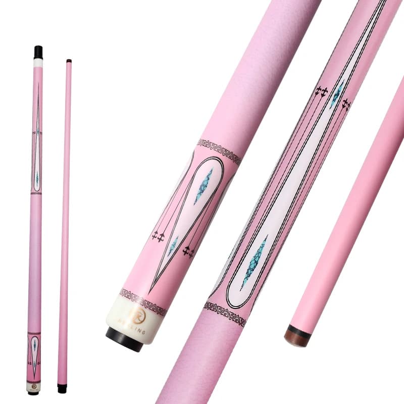 Carbon Fiber Stainless Steel Pool Cue Billiard Table Stick 12.9mm Tip 1/2 Split Adjustable Weight