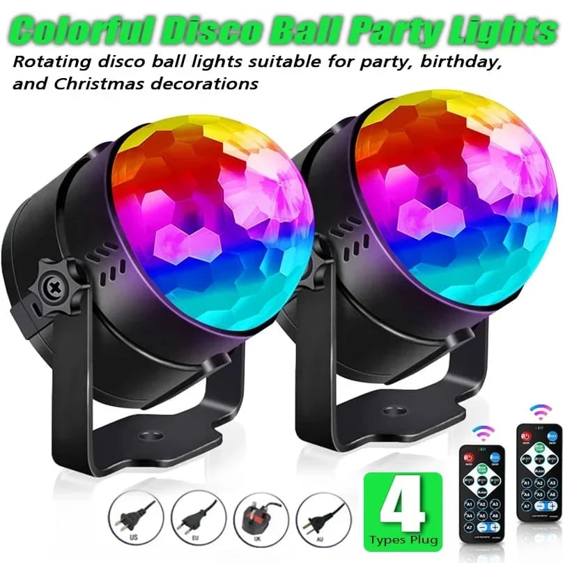 Luci a sfera magiche a colori in cristallo a LED Lampada da palco a LED RGB rotante per Ktv Bar Disco Party DJ Effetto natalizio Decro