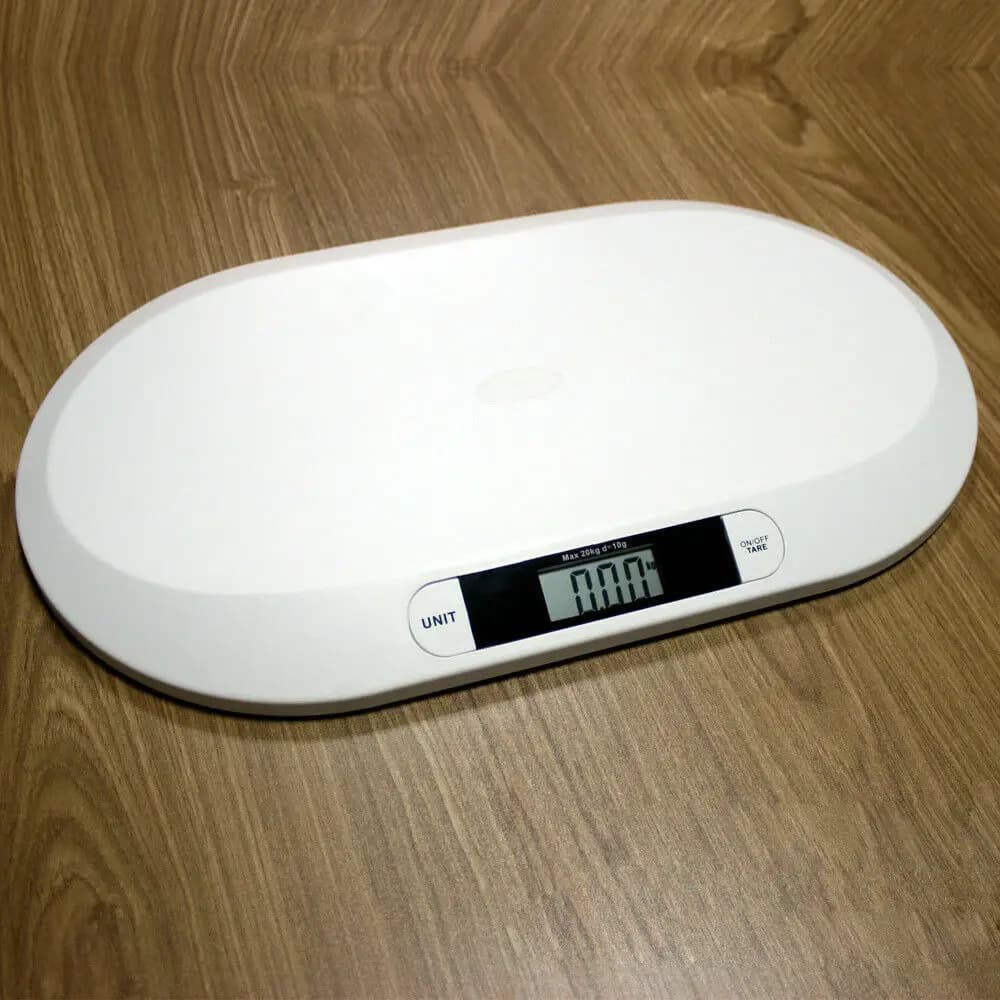 Bilancia bianca per bambini Materiale ABS di alta qualità, durevole e robusto per l'uso di monitoraggio del peso infantile a lungo termine