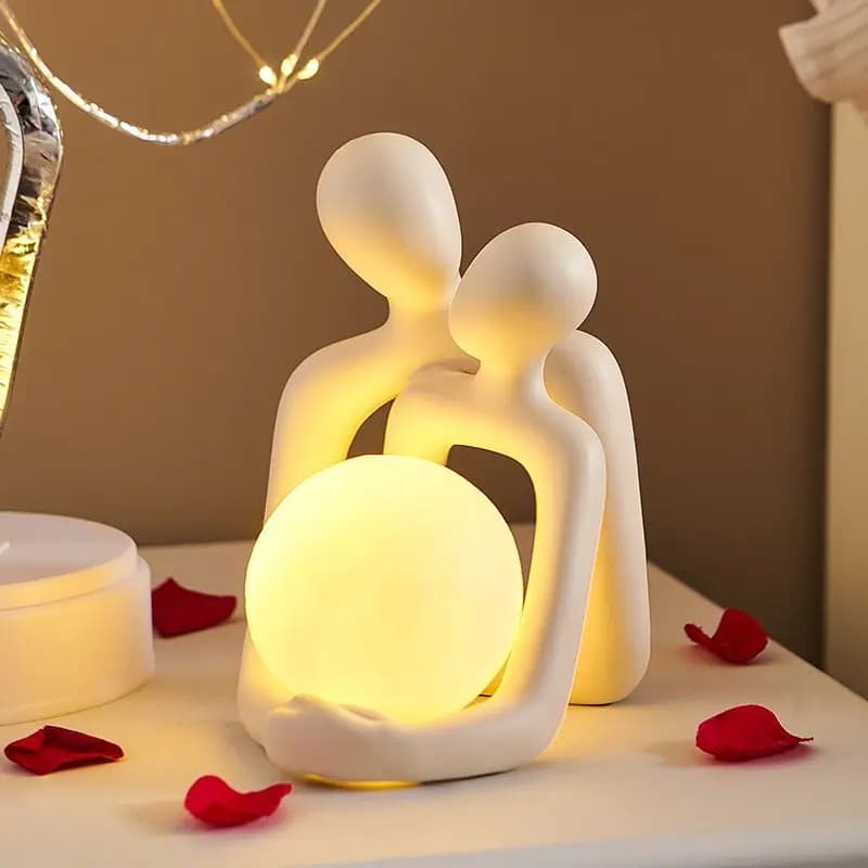 Pair of artistic night light decoration ornament bedroom home desk lamp creative light luxury bedside lamp