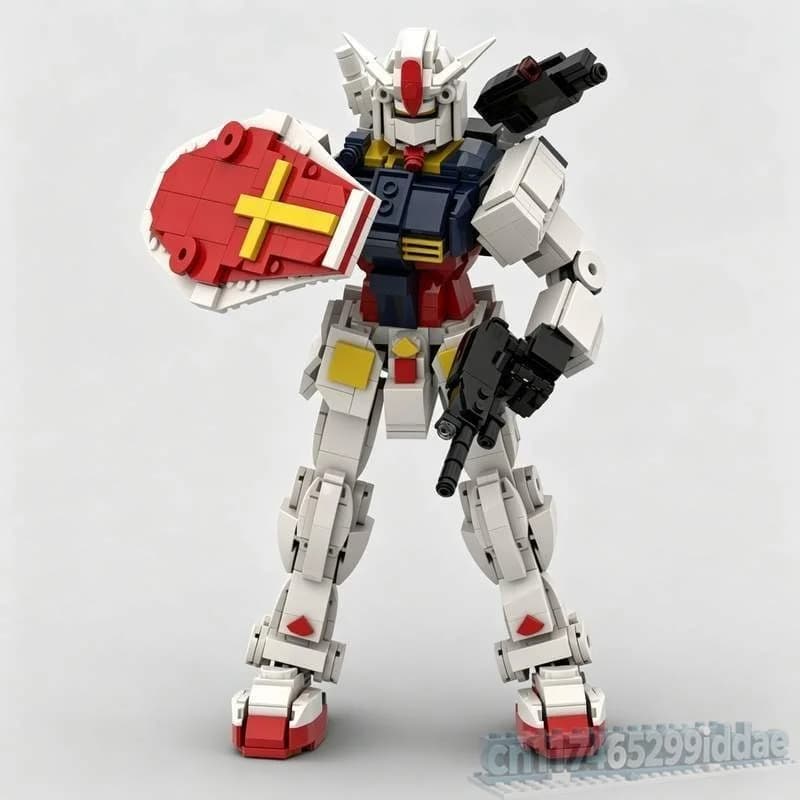1071Parts Sci Fi Robot Mecha Suit Model Custom Puzzle DIY Creative Assembly Educational Building Blocks Toy Collection Display