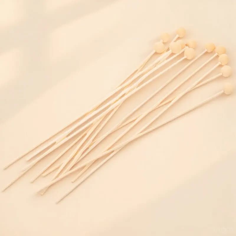 50 Bastoncini Diffusori in Legno con Perline per Oli Essenziali, Aromaterapia, Casa, Ufficio, Bagno, Scrivania, Bastoncini Decorativi Ricaricabili