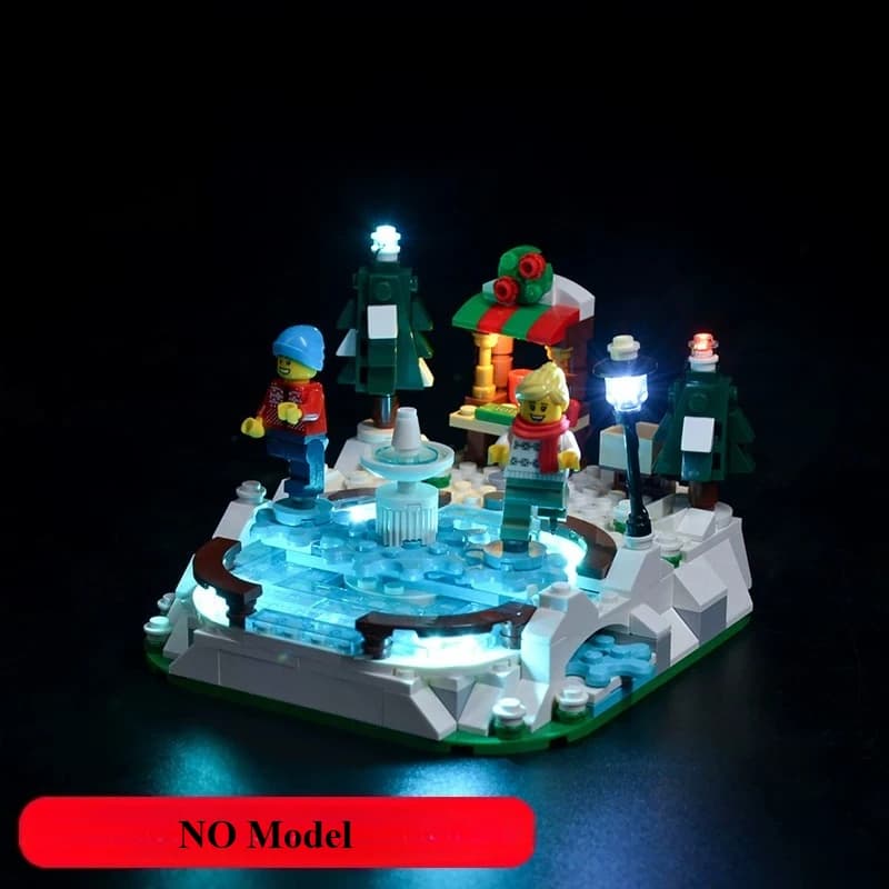 LED Lighting Set Suitable for LEGO Ice Skating Rink Seasonal GWP 40416 Building Blocks