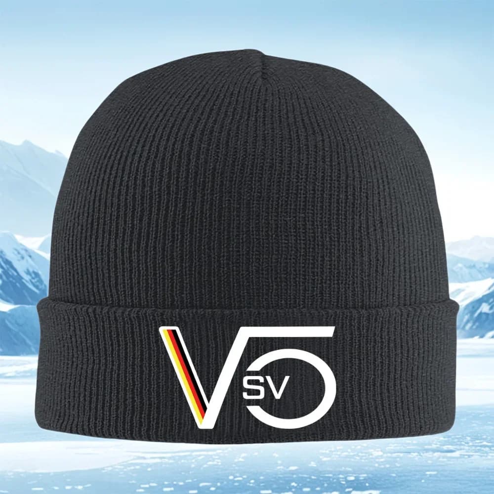 2026 White letters design on a black background. Men Women Unisex Knitted Hat Beanie Pullover Cap Winter Thermal Warm Christmas
