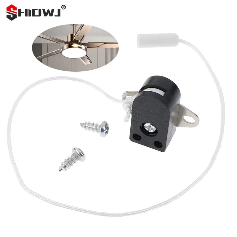 1 pz 2A 250V interruttore del cavo di trazione per lampada da soffitto lampada da parete Pull Wire Switchs lampada da comodino aperta interruttore a fune di controllo a trazione singola