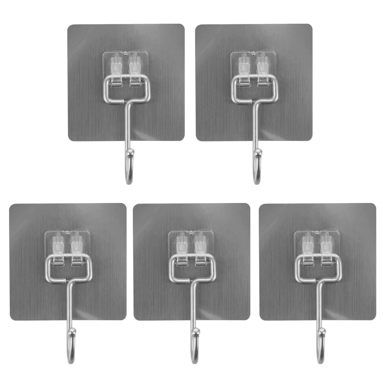 Set di 5 Ganci Adesivi per Baldacchino Letto in Acciaio Inox, Supporti Affidabili per Tende da Letto e Camera da Letto