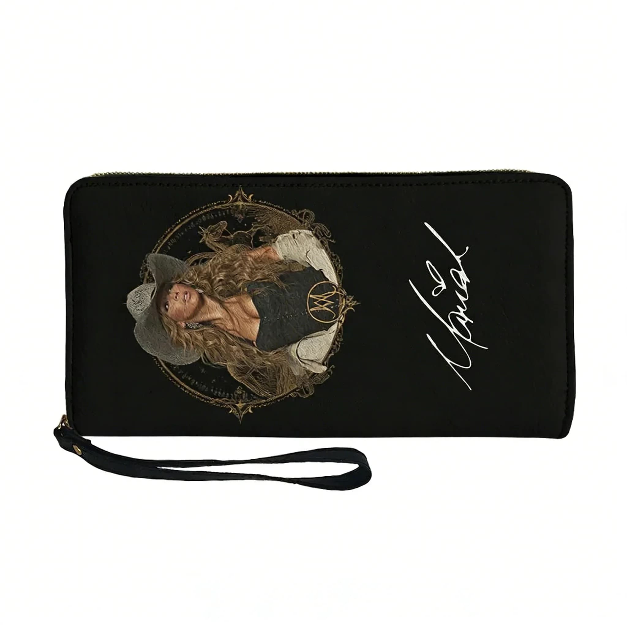 Personalized wallet Mariah Carey, long zippered wallet for men and women, double print, portable wallet, gift bag