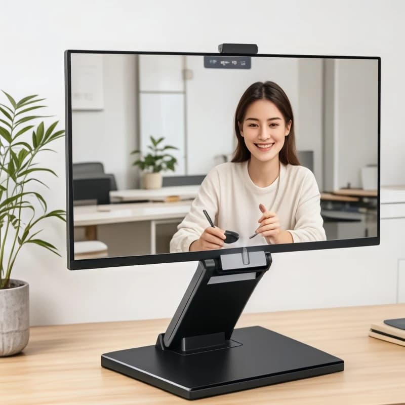 14-24" Folding Monitor Stand, Metal VESA Bracket Desktop Screen Holder for TV Monitor Home Office School