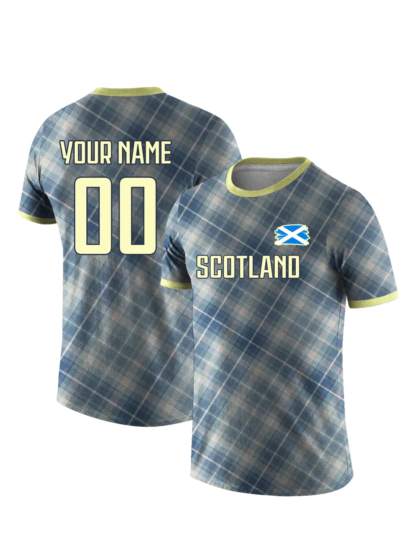 Maglietta Personalizzata della Nazionale Scozzese di Calcio per Uomo, Nome e Numero Personalizzati, Abbigliamento Sportivo Traspirante ad Asciugatura Rapida