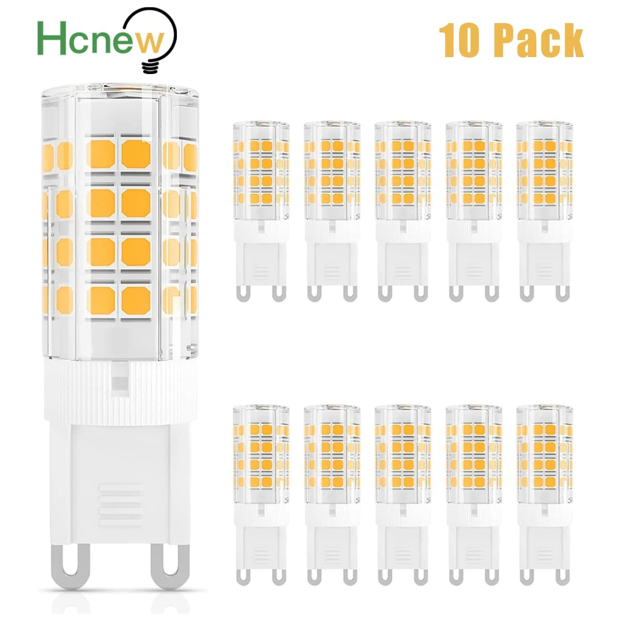 Confezione da 10 Lampadine LED G9 220V 5W, 3W SMD2835, Bianco Freddo 6000K, Bianco Caldo 2700K, Luci Notturne a Sospensione, Sostituzione per Lampadari Alogeni