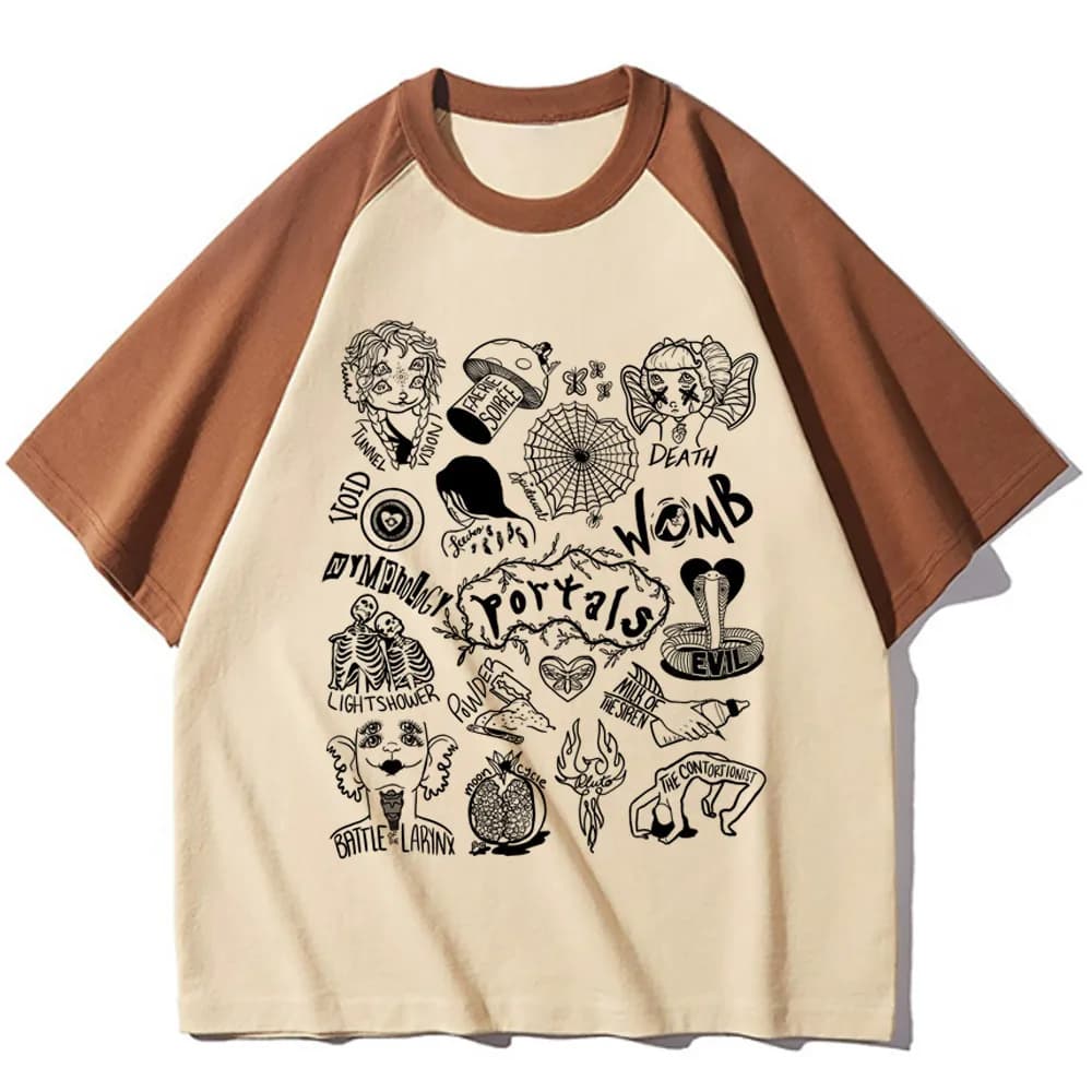 T-shirt Melanie Martinez da donna t-shirt grafiche girocollo alla moda abbigliamento femminile harajuku comic anime