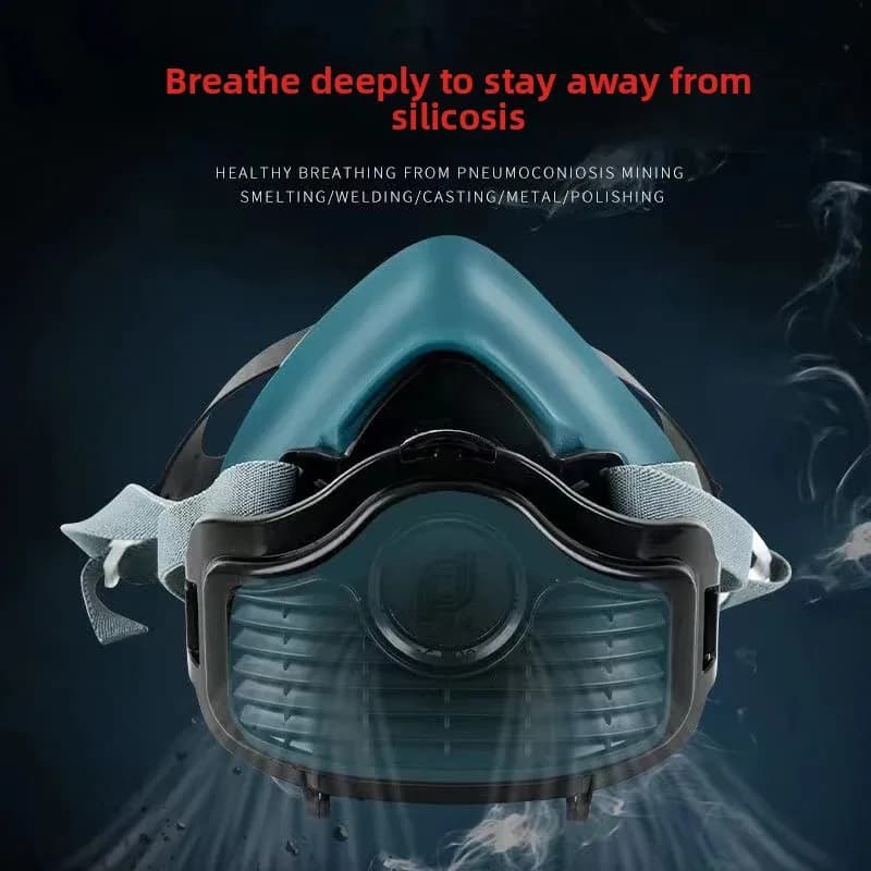 Silicone Dustproof 8016 Self Priming Filter Dust Half Mask Respirator for Spray Paint House Decoration Grinding