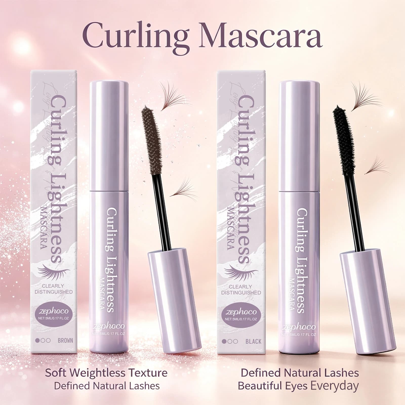 Curling Mascara Volumizing Lash Mascara Natural Lifted Lashes Smudge Proof Nourishing Repairing Strengthening Lashes Eye Makeup