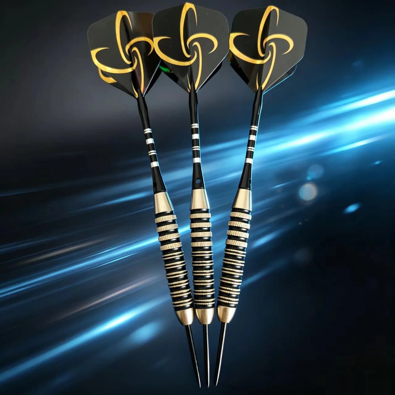 26g Steel Tip Darts Set Professional Metal Darts with Storage Case Brass Shafts Indoor Outdoor Target Game Accessories
