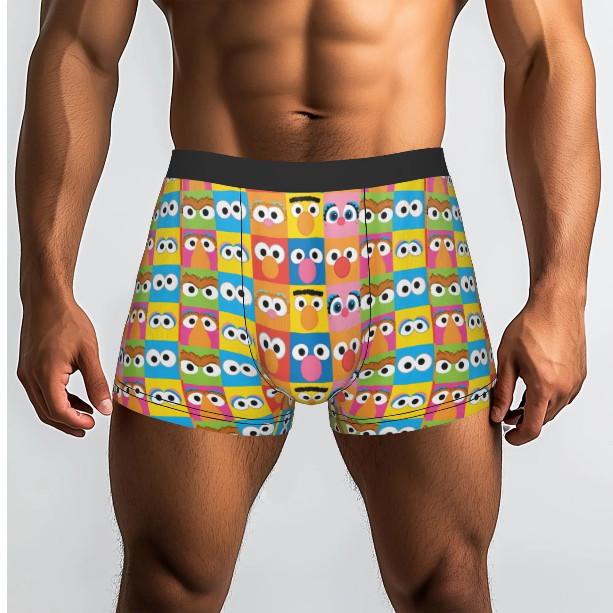 Custom Cool Cookies Anime Monsters Boxers Shorts Panties Men's Underpants Comfortable Elomo Cartoon Briefs Underwear