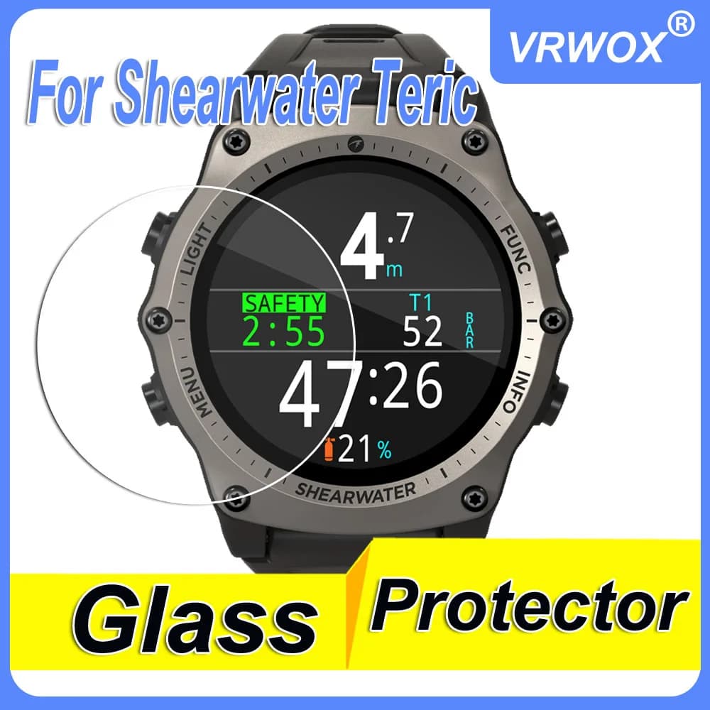 3Pcs 9H 2.5D pellicola protettiva in vetro temperato per Shearwater Teric Diving computer watch protezione dello schermo antideflagrante