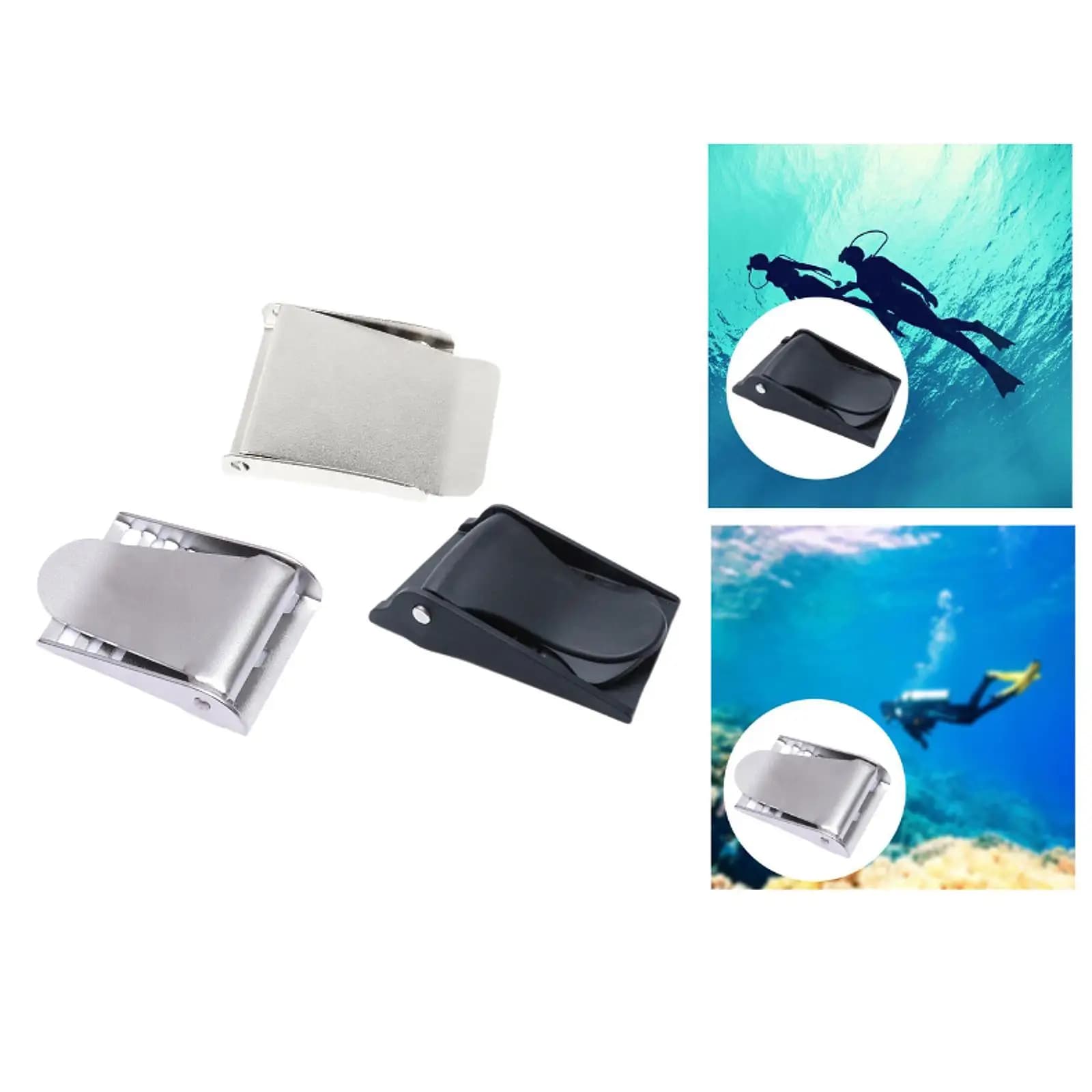Fermo con fibbia per cintura per immersioni subacquee per cinturino in vita da 5 cm Tessitura per sport all'aria aperta Acciaio inossidabile da 90 mm