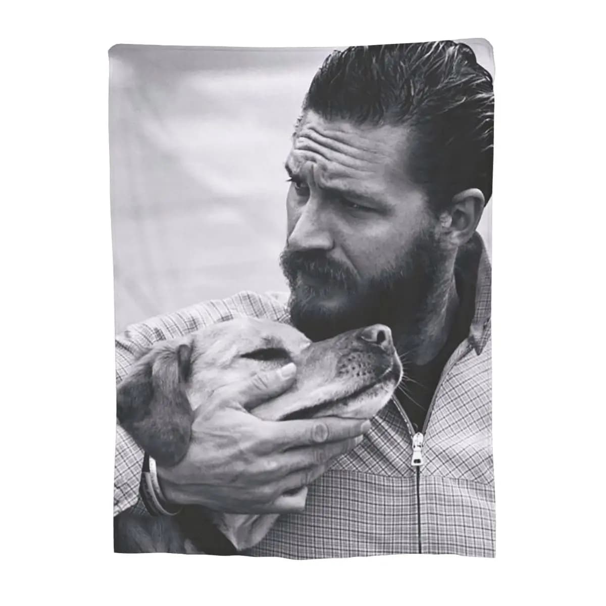 Tom Hardy con cani Coperta morbida e calda in flanella per letto, soggiorno, picnic, viaggio, divano di casa