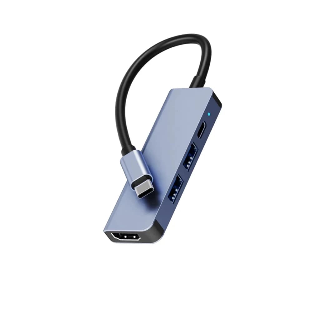 Hub USB C 4K@30Hz Tipo C a HDMI Adattatore splitter USB 3.0 PD 60W compatibile per MacBook Pro Air Dell XPS