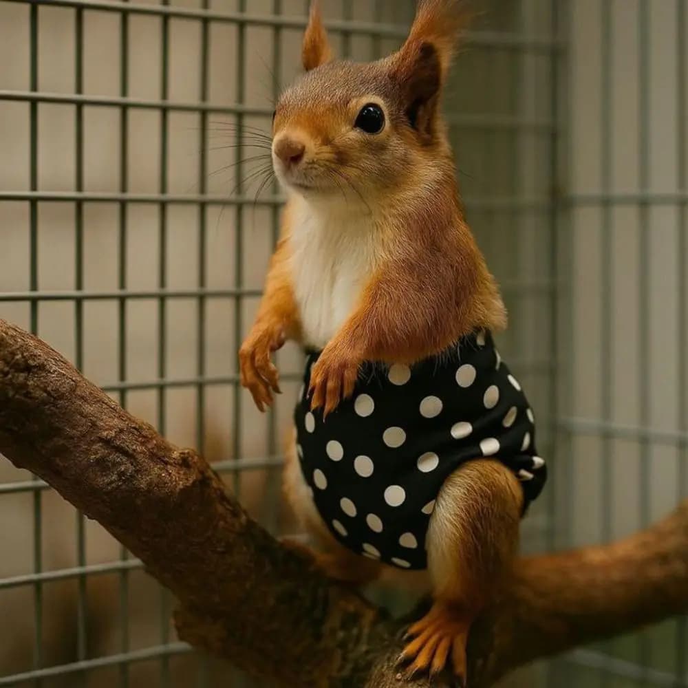 Absorbent Squirrel Diapers Leak-proof Adjustable Squirrel Underwear Reusable Breathable Pet Training Pants