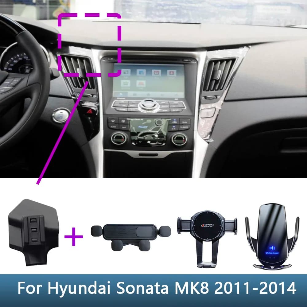 For Hyundai Sonata YF 2011 2012 2013 2013 2014 Special Auto Support Fixed Wireless Charging Base Interior Accessories