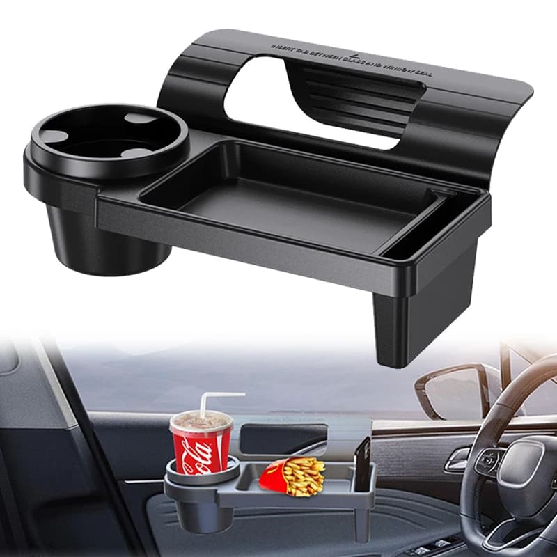 Organizer Multifunzionale per Portiera Auto con Porta Telefono, Portabicchieri e Scomparto Portaoggetti Sospeso - Accessori Auto