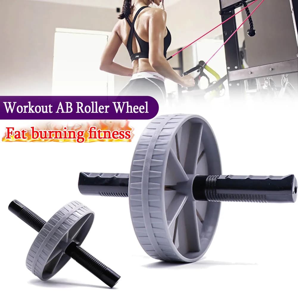 New abdominal wheel Strong load Non-slip roller Strengthening muscle exercise equipment Fitness workout Home use Silent