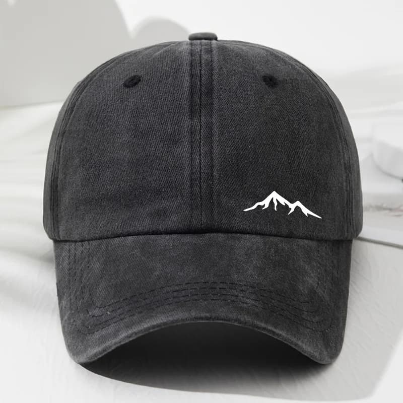 Mountain printed baseball caps for men and women, suitable for outdoor travel, excursions, mountaineering, sun protection