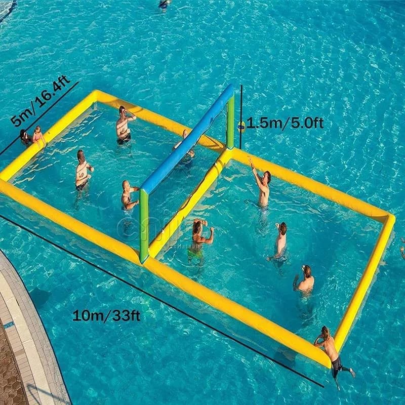 Inflatable Playground for Water Volleyball, Inflatable Volleyball Field for Swimming Pool