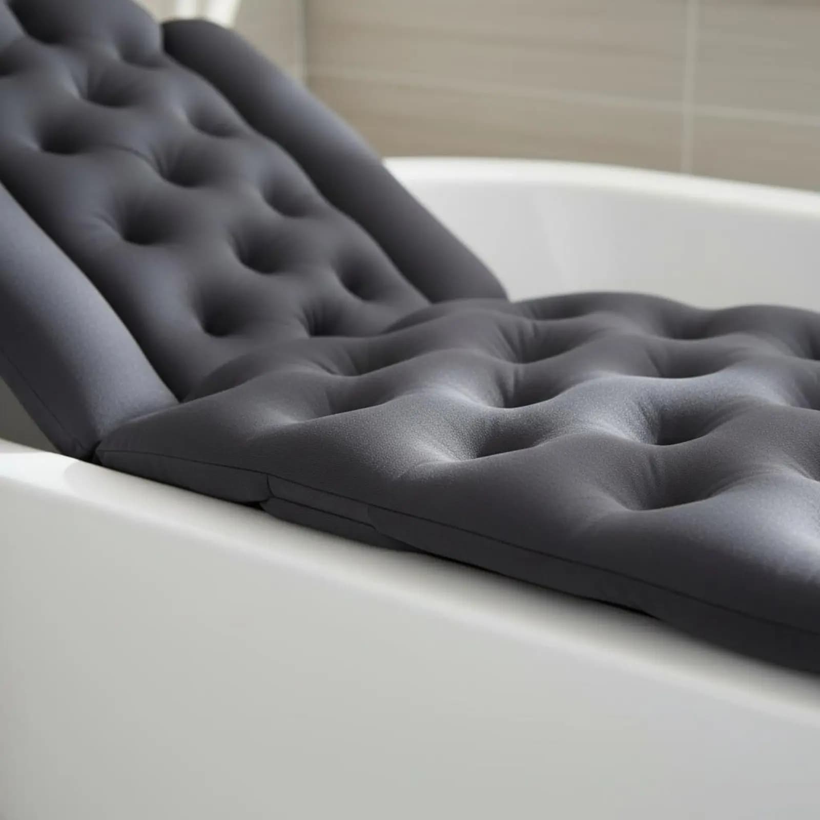 Cuscino per Vasca da Bagno, Morbido sulla Pelle, Cuscino per Bagno Completo, Tappetino Spa ad Asciugatura Rapida, Accessorio Bagno Traspirante in Rete