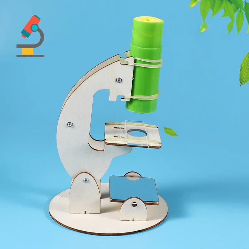 1 Set Kit per Esperimenti Scientifici Fai-da-Te e Modello Educativo, Microscopio Giocattolo Fai-da-Te, Giocattoli Scientifici di Fisica per Bambini, Regalo