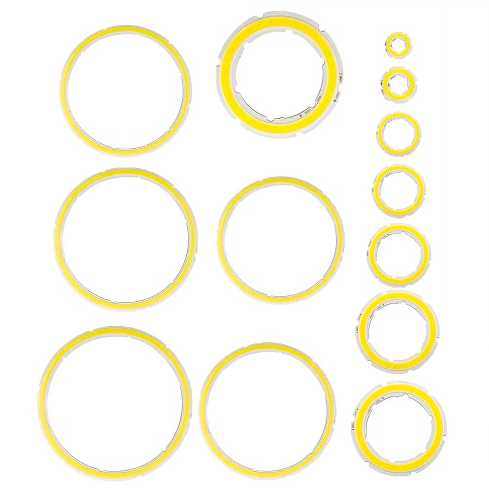 12V DC COB LED Round Ring Chip 2.5W-12W 25mm-110mm Angel Eye Light Source Warm Cool White Ice Blue Chip Module DIY LED Lamp