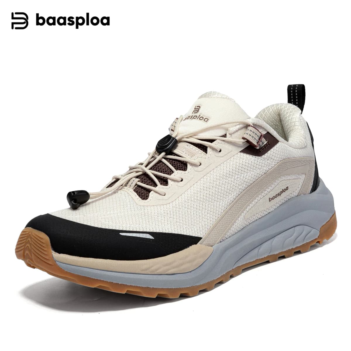 Baasploa Men's Summer Trekking Shoes Mesh Breathable Comfort Men's Shoes Outdoor Climbing Waterproof Wear Resistant Non-slip Gymnastics Shoes