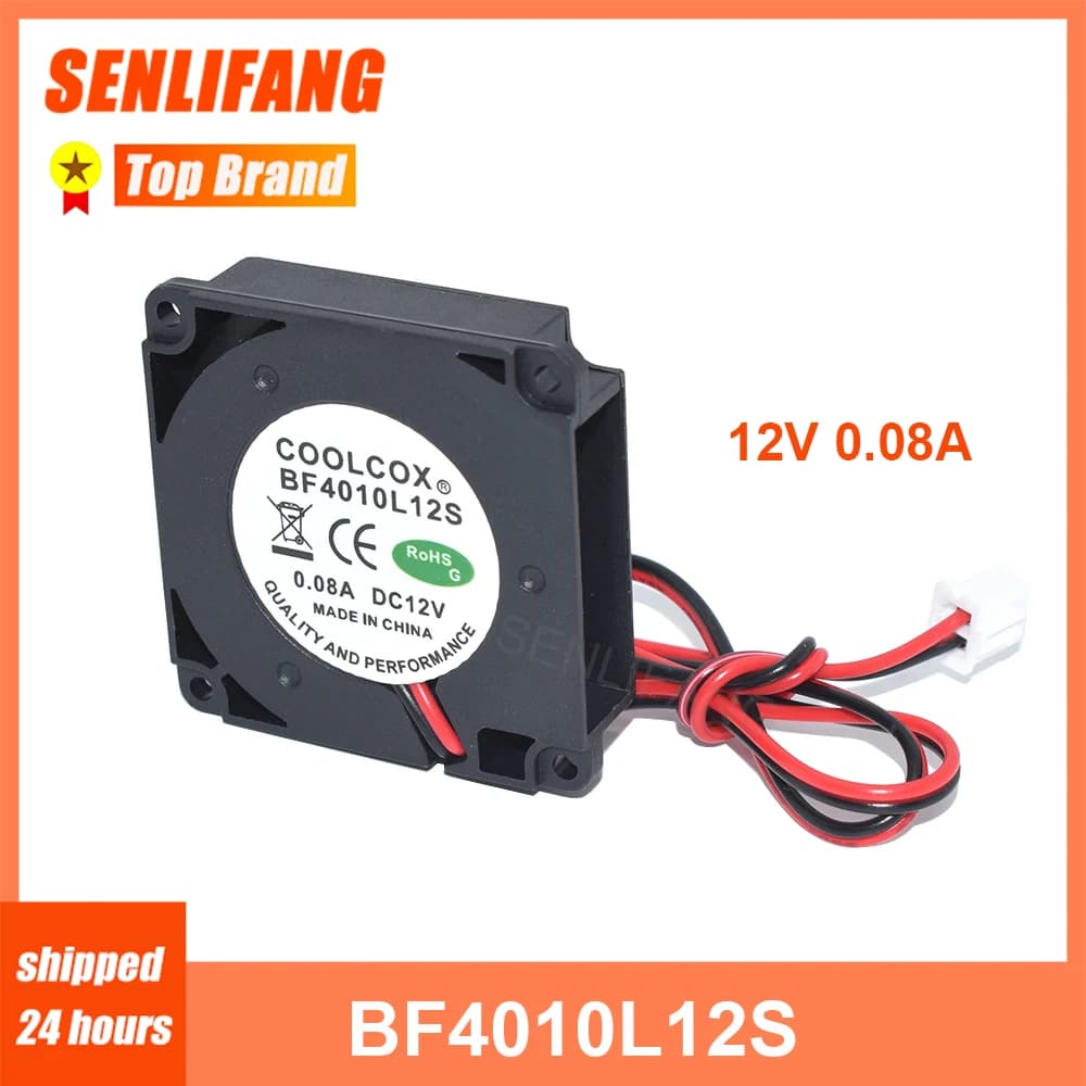 Muslimah 40*40*10MM 4010 4CM new blower Turbo cooling fan DC12V 0.08A 2 lines 3D printer cooling device for J-head Hotend Reprap
