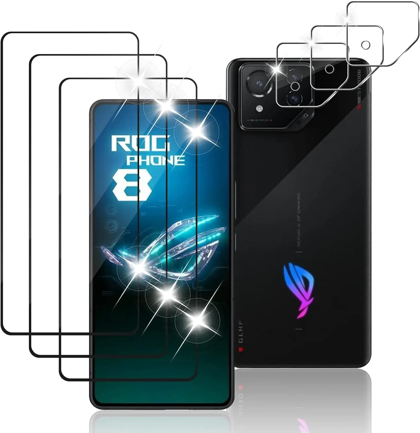 2.5D 9H vetro per Asus ROG Phone 8 Cover proteggi schermo in vetro temperato per Asus ROG Phone8 8Pro Camera Film