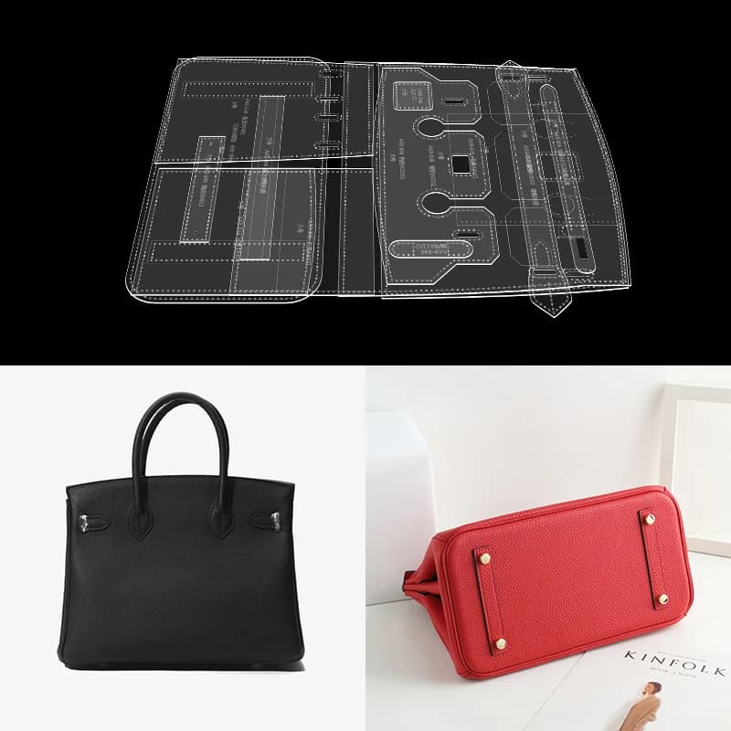 New Acrylic Leather Template Shoulder Bag Handbag DIY Leather Sewing Pattern
