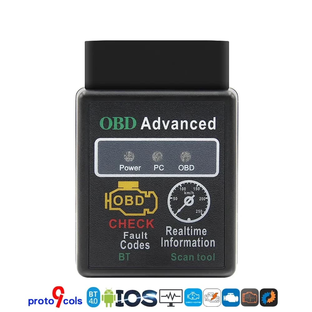 ELM327 Bluetooth 4.0 Scanner OBD2 per auto ELM 327 BT per Android e IOS e Windows 9 protocollo lettore di codici OBD strumento diagnostico per auto obdhii