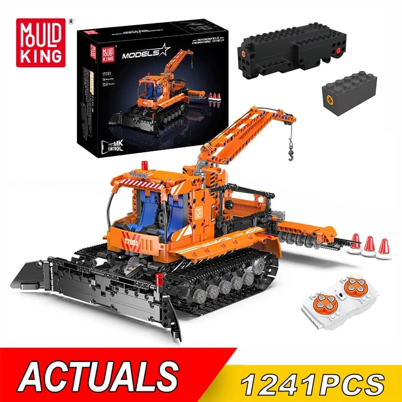 Mold KING 17051 telecomando tecnico Snowfield Engineering Truck Building Block fai da te modello di auto mattoni giocattoli bambini ragazzi regali
