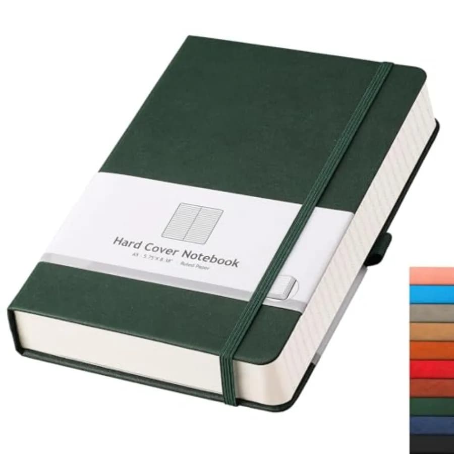 Lined Journal Notebook - 320 Numbe Pages Thick Journal for Women Notepad College Ruled, 100gsm Paper, Leather Hardcover, for Me